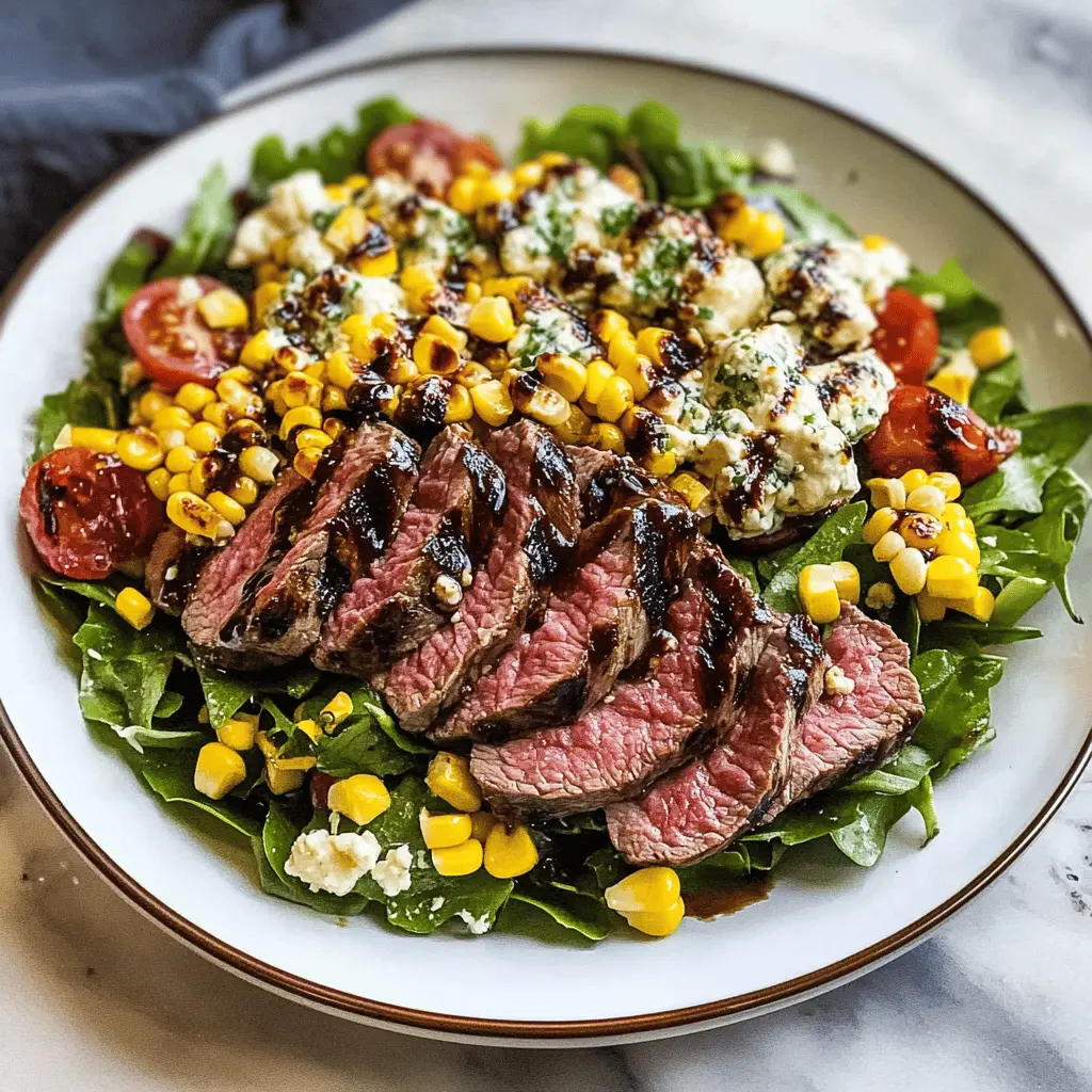 Transform your meal with this Balsamic Steak Gorgonzola Salad featuring smoky grilled corn! Perfectly seasoned steak pairs wonderfully with rich Gorgonzola cheese, fresh greens, and juicy corn for a burst of flavor in every bite. Save this recipe for your next summer BBQ or cozy dinner—it’s a crowd-pleaser that won’t disappoint!