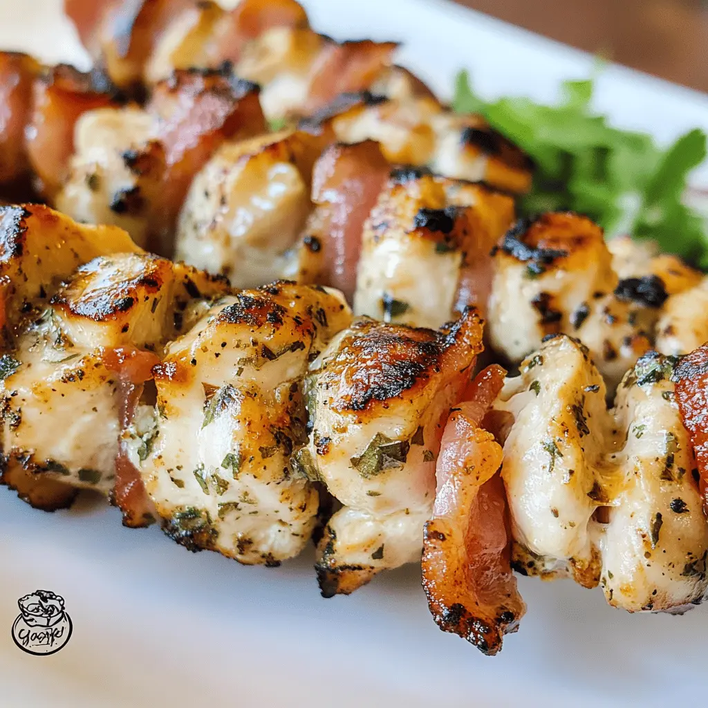 Fire up the grill for a fun and delicious dinner with these Chicken Bacon Ranch Kabobs! Juicy chicken, crispy bacon, and vibrant veggies come together for a mouthwatering meal everyone will love. Perfect for barbecues, family dinners, or game day gatherings. Save this recipe to impress your friends with bold flavors and effortless prep!