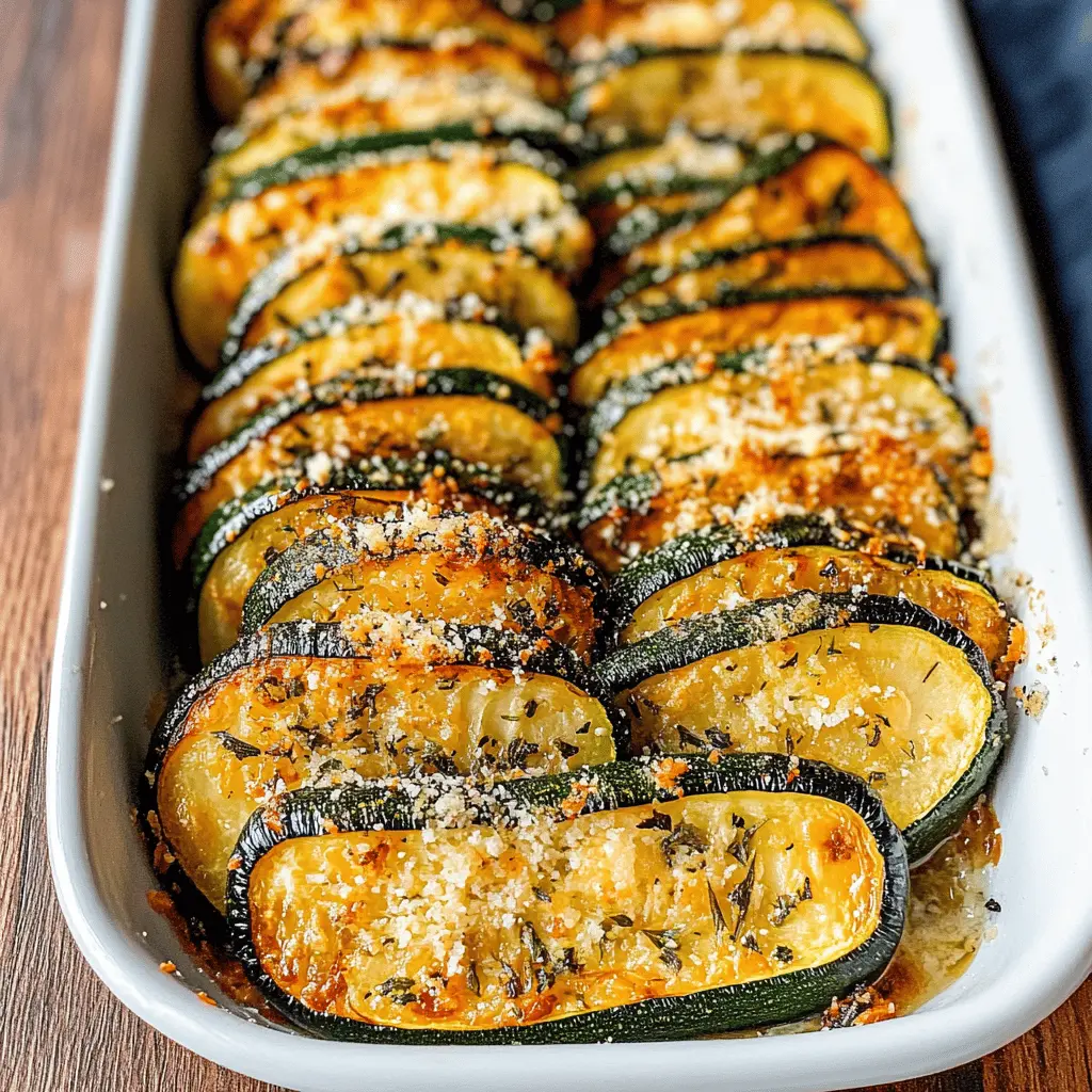 Looking for a simple yet delicious side dish? This Garlic Parmesan Roasted Zucchini is just what you need! With its tender texture and flavorful garlic-parmesan coating, it complements any meal wonderfully. Perfect for busy weeknights or casual gatherings. Save this recipe for an easy, tasty addition to your dinner table!
