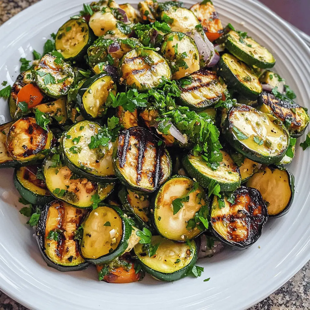 Brighten up your mealtime with this Mediterranean Style Grilled Zucchini Salad! Perfectly grilled zucchini paired with fresh herbs, tangy feta, and a zesty lemon dressing creates a refreshing dish that’s bursting with flavor. Ideal for summer gatherings or as a light lunch. Don’t forget to save this recipe for your next healthy feast!