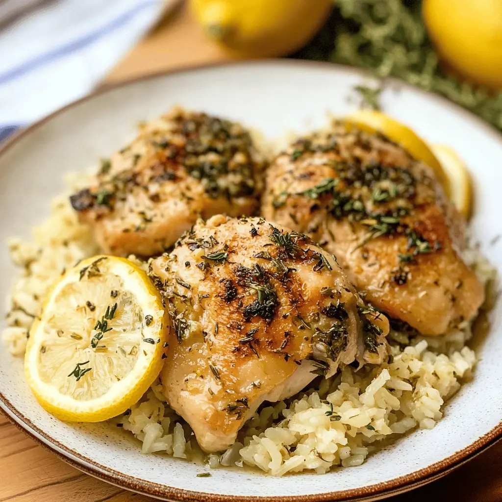 Enjoy a comforting meal with this Slow Cooker Lemon Herb Chicken and Rice that's perfect for busy weeknights! Tender chicken infused with zesty lemon and fragrant herbs simmers to perfection, all while resting on a bed of fluffy rice. Save this easy recipe to impress your family or serve at gatherings—you’ll love how simple and delicious it is!