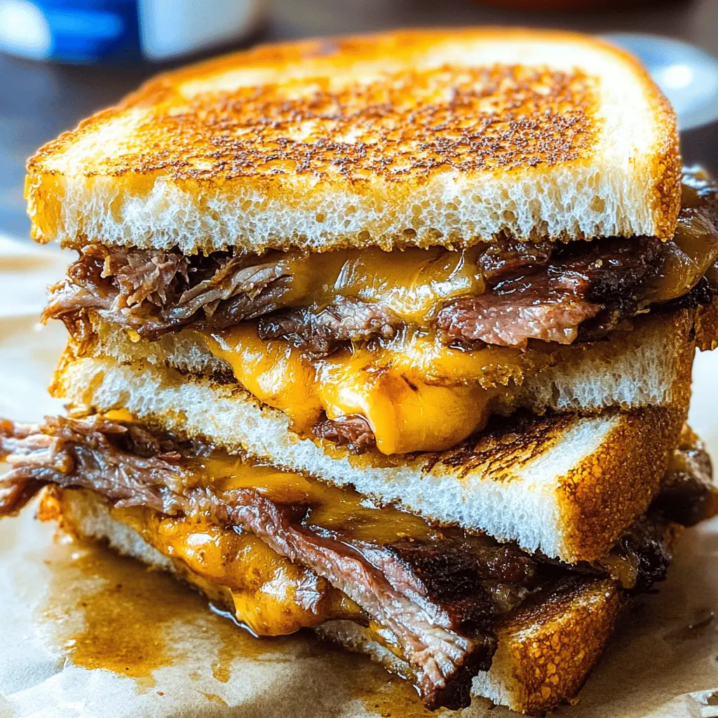 Get ready to level up your grilled cheese game with this Smoked Brisket Grilled Cheese! This recipe features tender, smoky brisket paired with melty cheese for a deliciously satisfying sandwich. Perfect for game days or a cozy night in, save this pin to keep this mouthwatering treat at your fingertips! 🍞🧀🔥