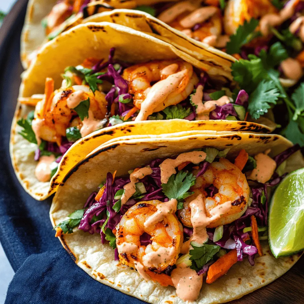 Tired of the same old tacos? Try these Spicy Shrimp Tacos! Packed with tender shrimp, a creamy Sriracha sauce, and a zesty cilantro lime slaw, they are bursting with flavor. Perfect for a laid-back dinner or a fun weekend gathering. Save this easy recipe to impress your guests and brighten up your meal rotation!