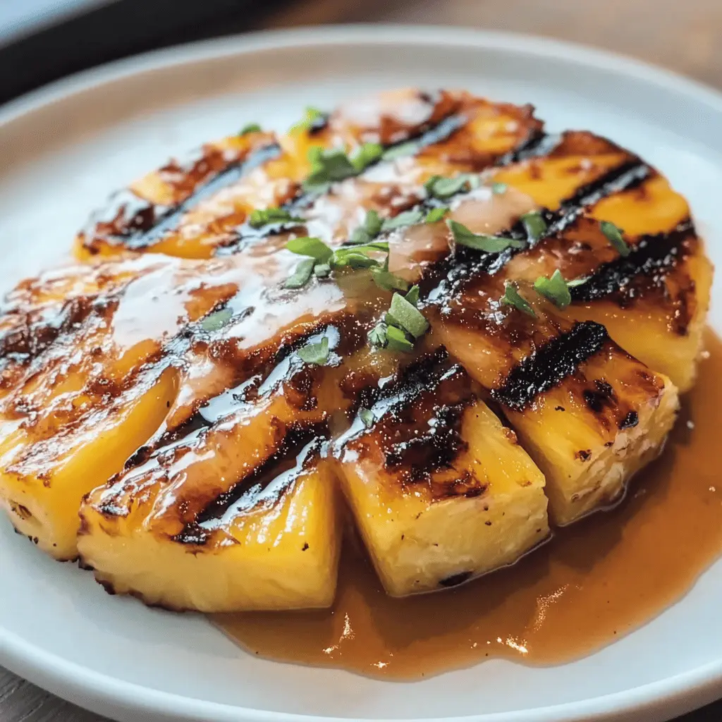 Brighten up your summer gatherings with this Best Grilled Pineapple recipe! The caramelized sweet and tart pineapple, drizzled with a delightful brown sugar rum glaze, will be the star of your backyard barbecues. Perfect as a dessert or a fun topping for burgers and salads. Save this pin for your next outdoor feast and impress your guests with this tropical treat!