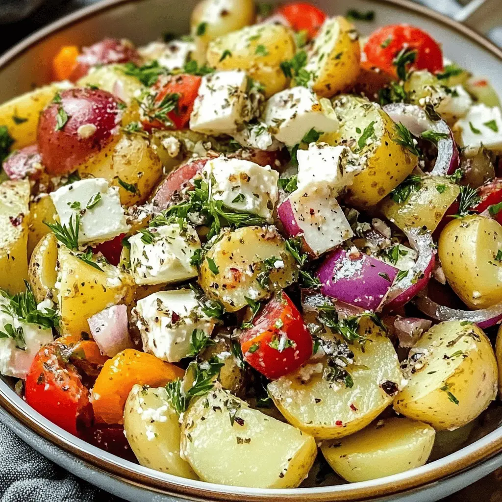This 25-minute Greek Potato Salad is a fresh twist on a classic dish! Packed with vibrant flavors from juicy tomatoes, crisp cucumbers, and tangy feta cheese, it’s perfect for picnics or BBQs. Easy to make and delightful to enjoy, this salad is a must-try. Save this recipe for your next gathering or meal prep!