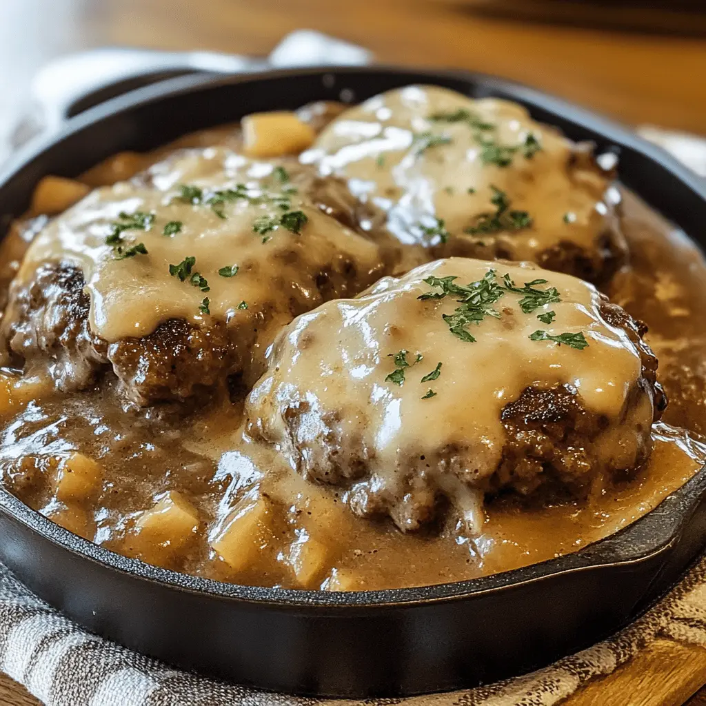 Get ready for a comforting meal with this Amish Hamburger Steak Bake! Juicy hamburger steaks are baked with savory onions and rich gravy, creating a delightful dish that's perfect for family dinners. It’s easy to prepare and sure to satisfy even the hungriest appetites. Save this recipe for your next cozy night at home or a hearty Sunday dinner!