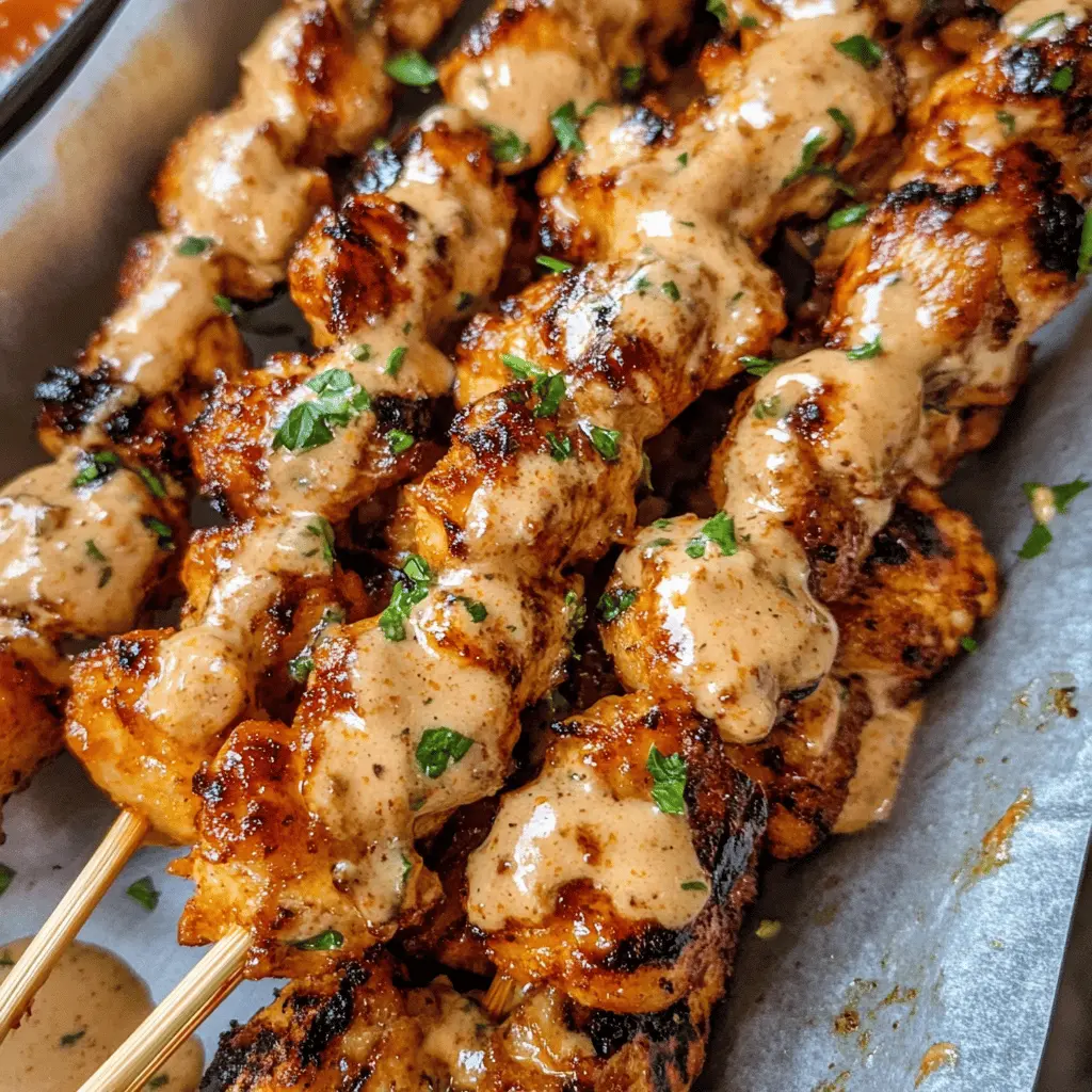 These Bang Bang Chicken Skewers are perfect for your next gathering! Tender chicken marinated with a zesty sauce and grilled to perfection, they bring both flavor and fun to any occasion. Serve them as a delicious appetizer or a satisfying main dish. Don't forget to save this recipe for your next BBQ or family night!