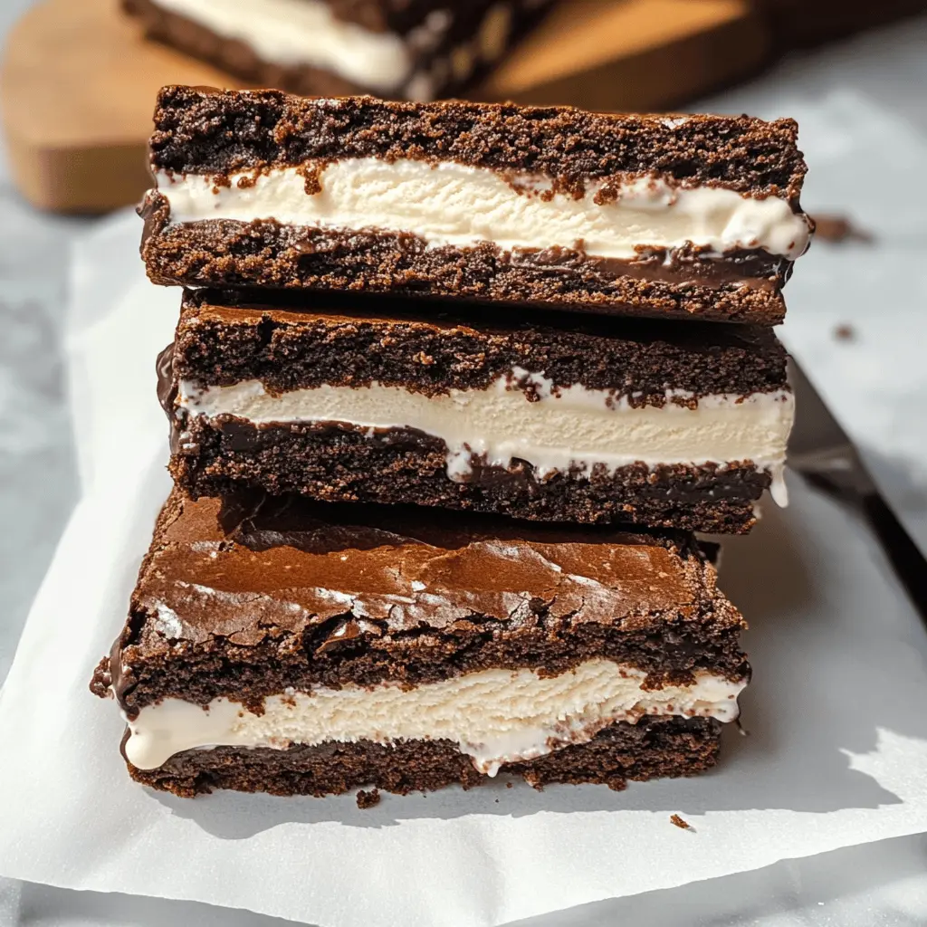 Treat yourself to Brownie Ice Cream Sandwiches that are soft, chewy, and oh-so-delicious! Made with rich chocolate brownies and your favorite ice cream, these indulgent treats are perfect for warm summer days or any special occasion. Save this easy recipe for a fun dessert that everyone will love!