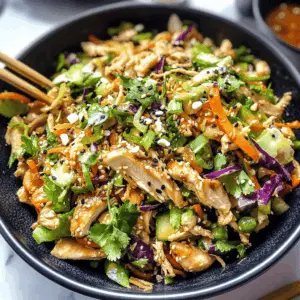 This Chinese Chicken Salad is a vibrant mix of fresh veggies, juicy chicken, and crunchy nuts, topped with a savory sesame-ginger dressing. Perfect for lunch or as a side for dinner gatherings, this dish is healthy, filling, and bursting with flavor. Save this recipe to impress your friends and family at your next get-together!