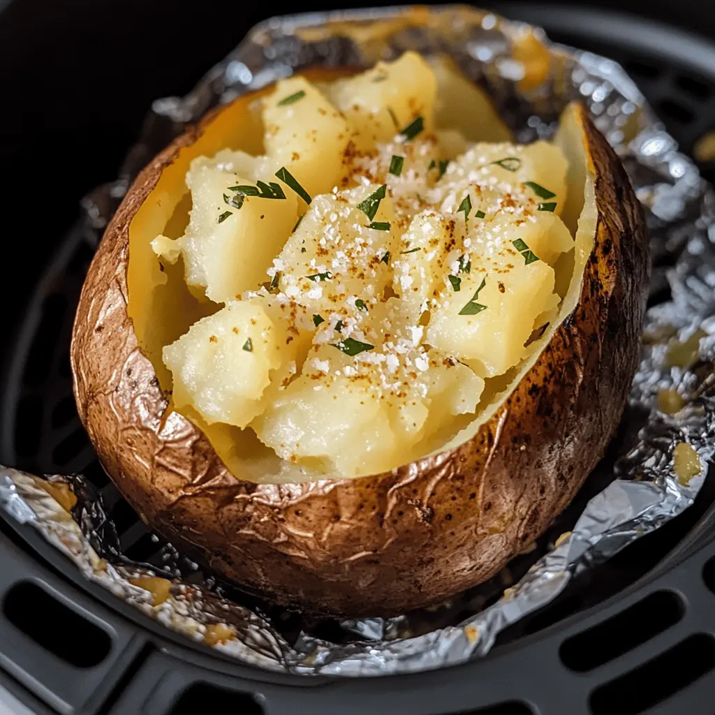 Get ready to enjoy the perfect crispy air fryer baked potato! This recipe combines a fluffy interior with a wonderfully crunchy skin, making it irresistible. With just a few simple ingredients, you can create a delightful side dish that's quick and easy. Save this pin for your next family dinner or game night for a tasty treat everyone will love!