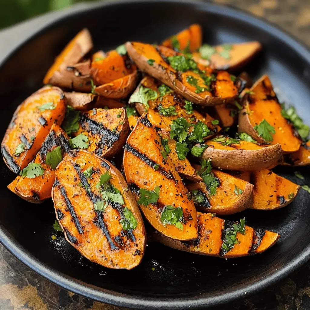 Fire up the grill for these zesty Grilled Cilantro-lime Sweet Potatoes! With their vibrant flavor and perfect caramelization, they make a delightful side dish for any summer barbecue or family gathering. Packed with nutrients and a burst of fresh cilantro and tangy lime, these sweet potatoes are both healthy and delicious. Save this recipe to impress your guests next time!