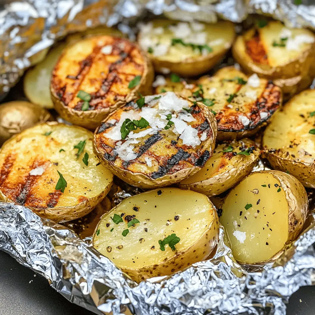 Looking for a simple and delicious side dish? These Grilled Potatoes in Foil are packed with flavor and require minimal prep! With tender potatoes, fresh herbs, and a hint of garlic, they make the perfect addition to any BBQ or picnic. Save this recipe for your next cookout and impress your friends and family with these tasty potato packets!