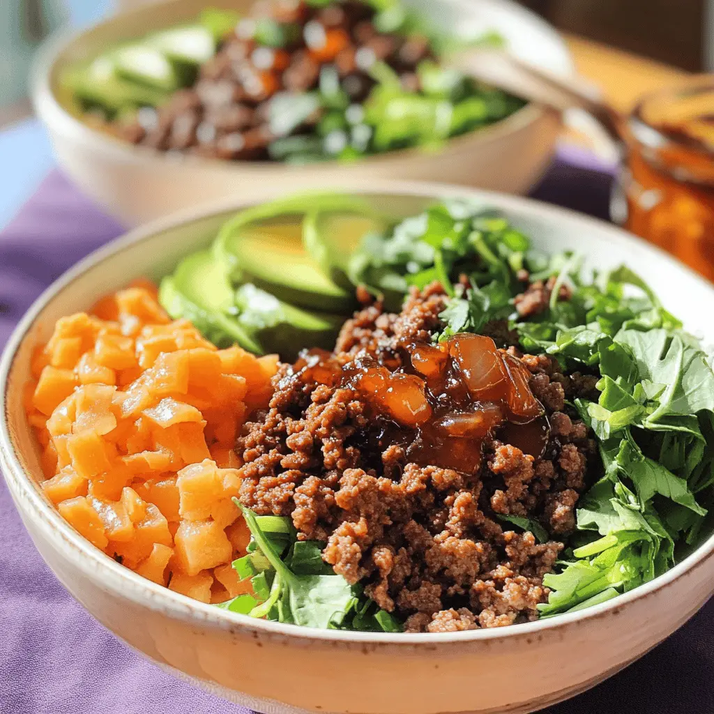 Spice up your dinner with these Hot Honey Ground Beef Bowls! Featuring sweet and spicy honey-glazed beef, served over fluffy rice and topped with veggies, this quick recipe is a hit for busy weeknights. Perfect for meal prep or a fun family dinner! Save this pin to make it later when you need a delightful and easy meal idea!