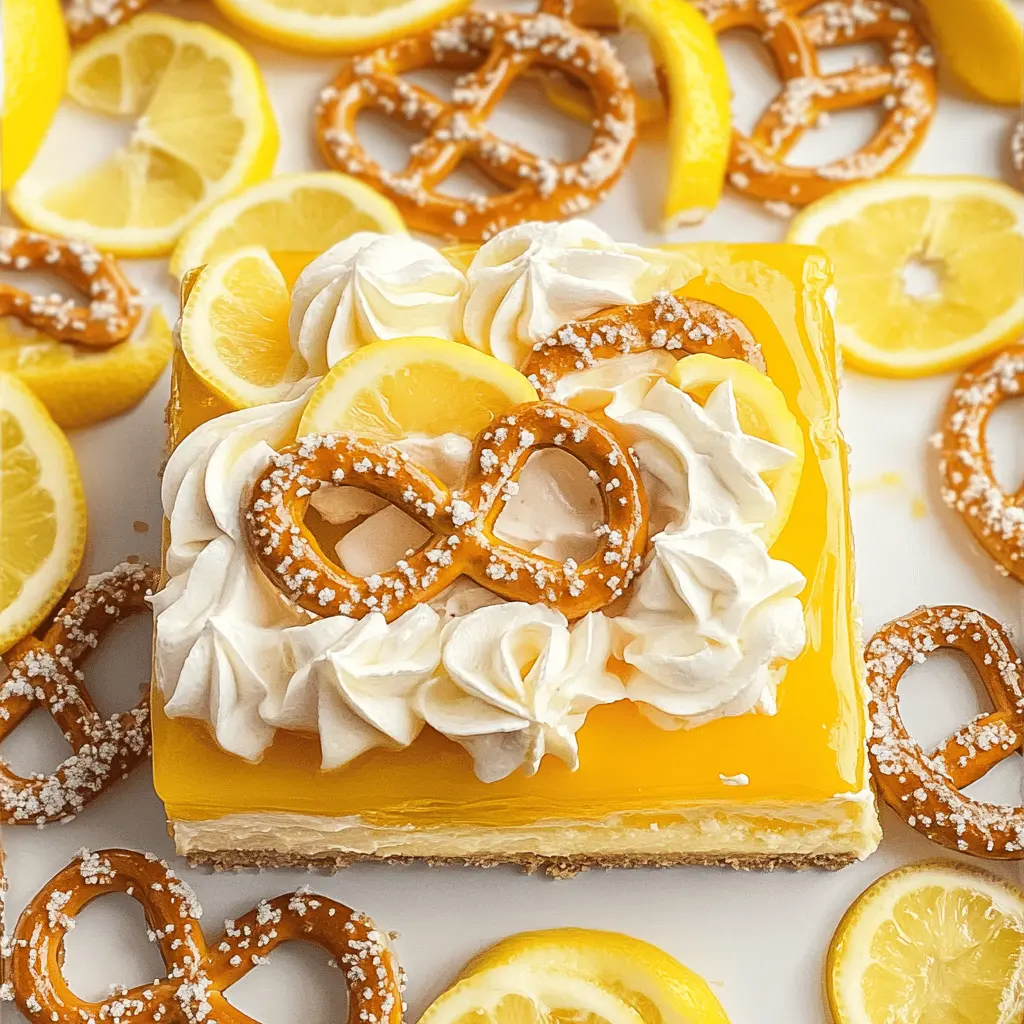 This Lemon Pretzel Dessert is a delightful blend of sweet and salty that will surprise your taste buds! With a crunchy pretzel crust, creamy lemon filling, and fluffy whipped topping, this treat is perfect for any occasion. Save this recipe for your next gathering or family dinner and impress everyone with a refreshing twist on dessert!