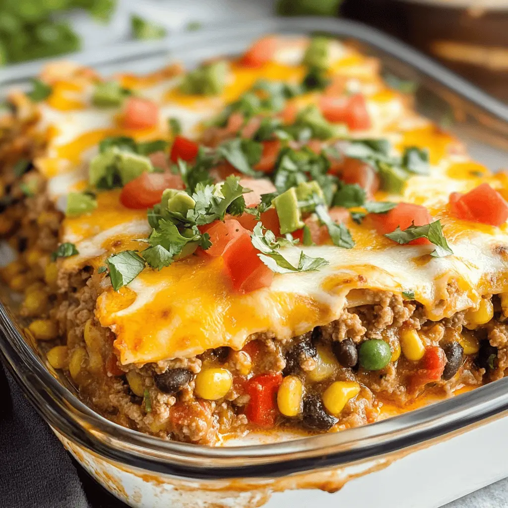 This Mexican Lasagna is a delightful twist on a classic dish, combining layers of tortillas, seasoned ground beef, black beans, and cheesy goodness! Perfect for weeknight dinners or gatherings, it's hearty, flavorful, and sure to impress. Save this recipe for your next taco night or family feast and make mealtime memorable!