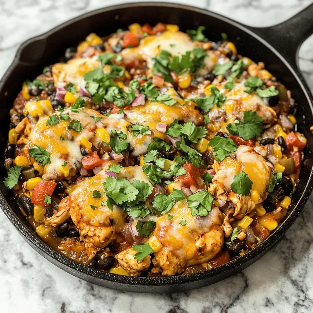 Transform your dinner routine with this easy Santa Fe Chicken Skillet! Packed with juicy chicken, black beans, corn, and vibrant spices, this one-pan meal is flavorful and satisfying. Perfect for busy weeknights or gatherings, it’s a delightful option that the whole family will enjoy. Save this recipe for a quick and delicious dinner idea!