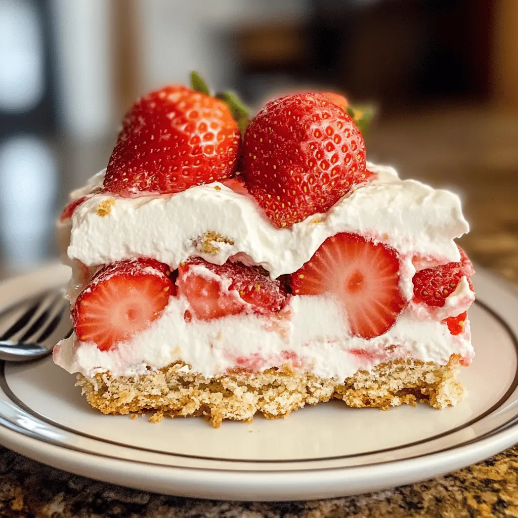 This no-bake Strawberry Icebox Cake is the perfect treat for warm days! Layered with fresh strawberries and creamy whipped topping, it's a delightful and refreshing dessert you'll love. Easy to make and even easier to enjoy, it’s ideal for potlucks and summer gatherings. Save this delicious recipe for when you need a quick and satisfying dessert!