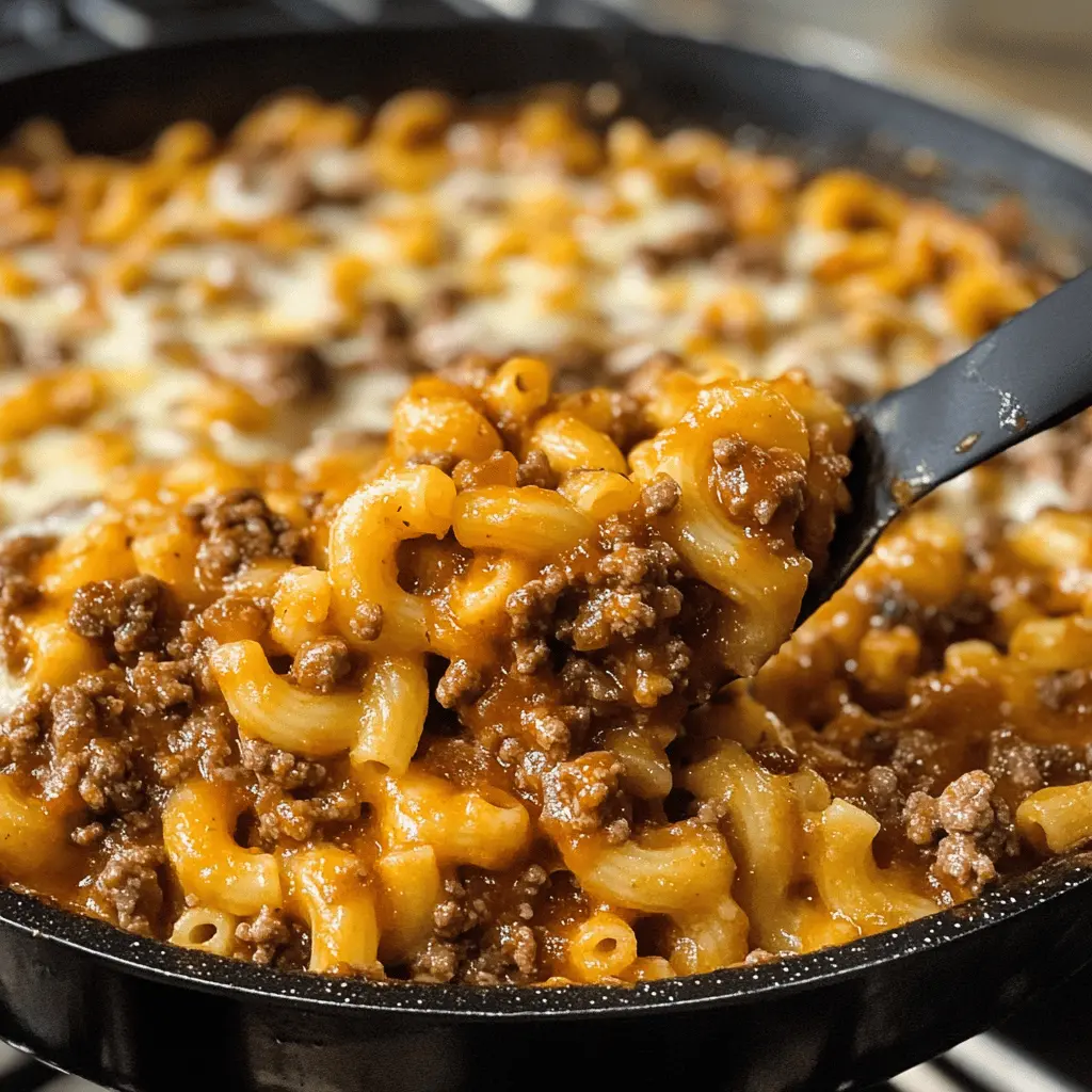 This homemade Beefaroni is a comforting twist on a classic favorite! Made with ground beef, rich tomato sauce, and perfectly cooked pasta, it's a delightful meal for the whole family. Quick to prepare, it’s perfect for busy weeknights or cozy gatherings. Save this recipe for a tasty dish that everyone will love!