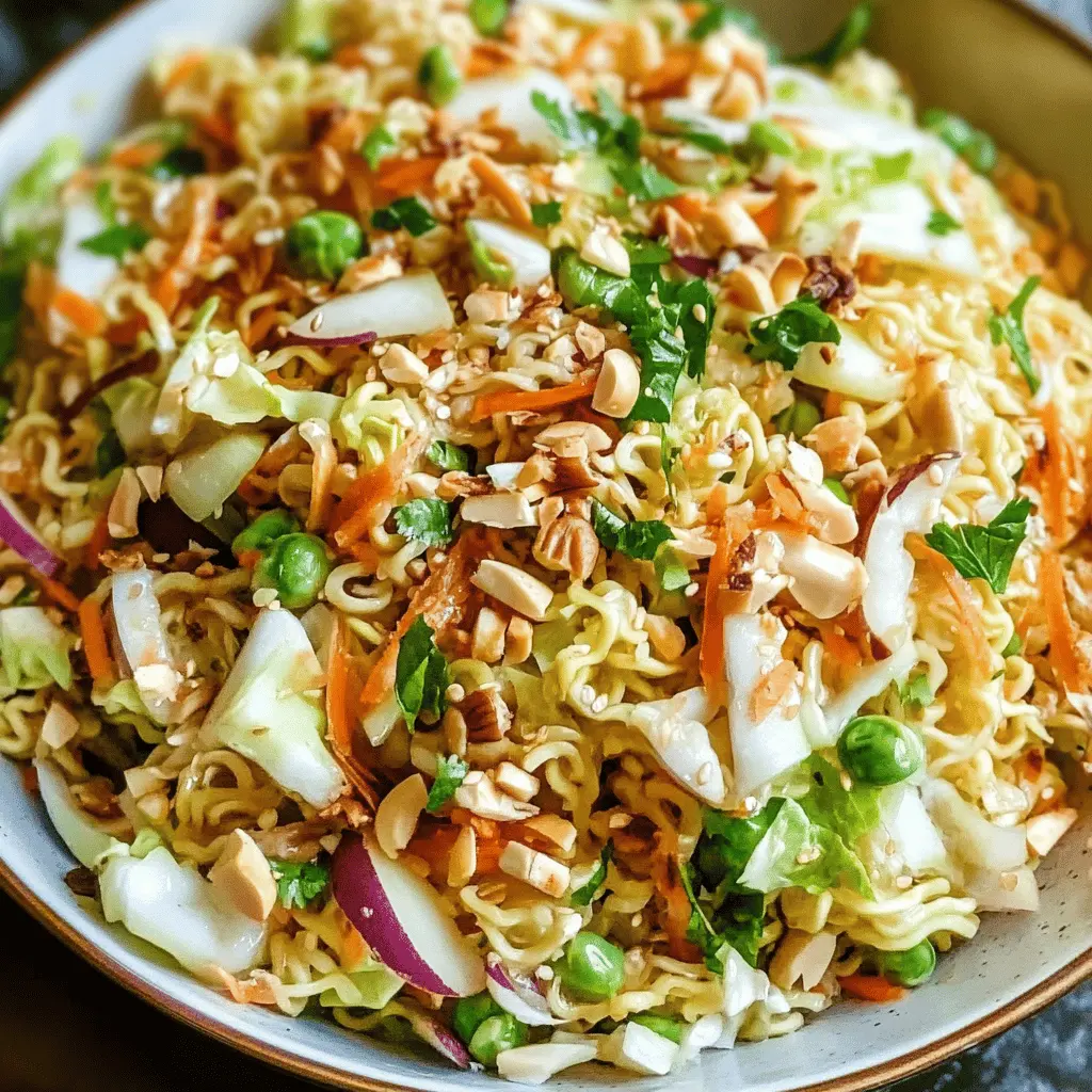 Looking for a refreshing dish? This Best Ramen Noodle Salad is packed with crunchy veggies, savory ramen, and a tangy dressing that makes every bite delightful. Perfect as a light lunch or a side dish for barbecues and gatherings, you'll want to save this recipe for your next meal prep or potluck!