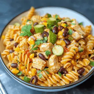 Brighten up your meal with this Zesty Chicken Enchilada Pasta Salad! Packed with tender chicken, vibrant veggies, and a flavorful dressing, this dish is a fresh twist on classic enchiladas. Perfect for potlucks, picnics, or a quick dinner at home. Be sure to save this recipe for your next gathering and give your taste buds a treat!