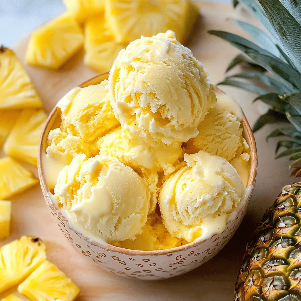 Easy Homemade Pineapple Ice Cream Recipe