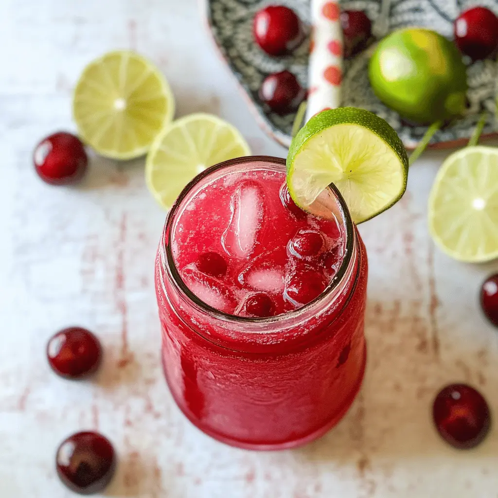 Easy 4-Ingredient Cherry Limeade Recipe