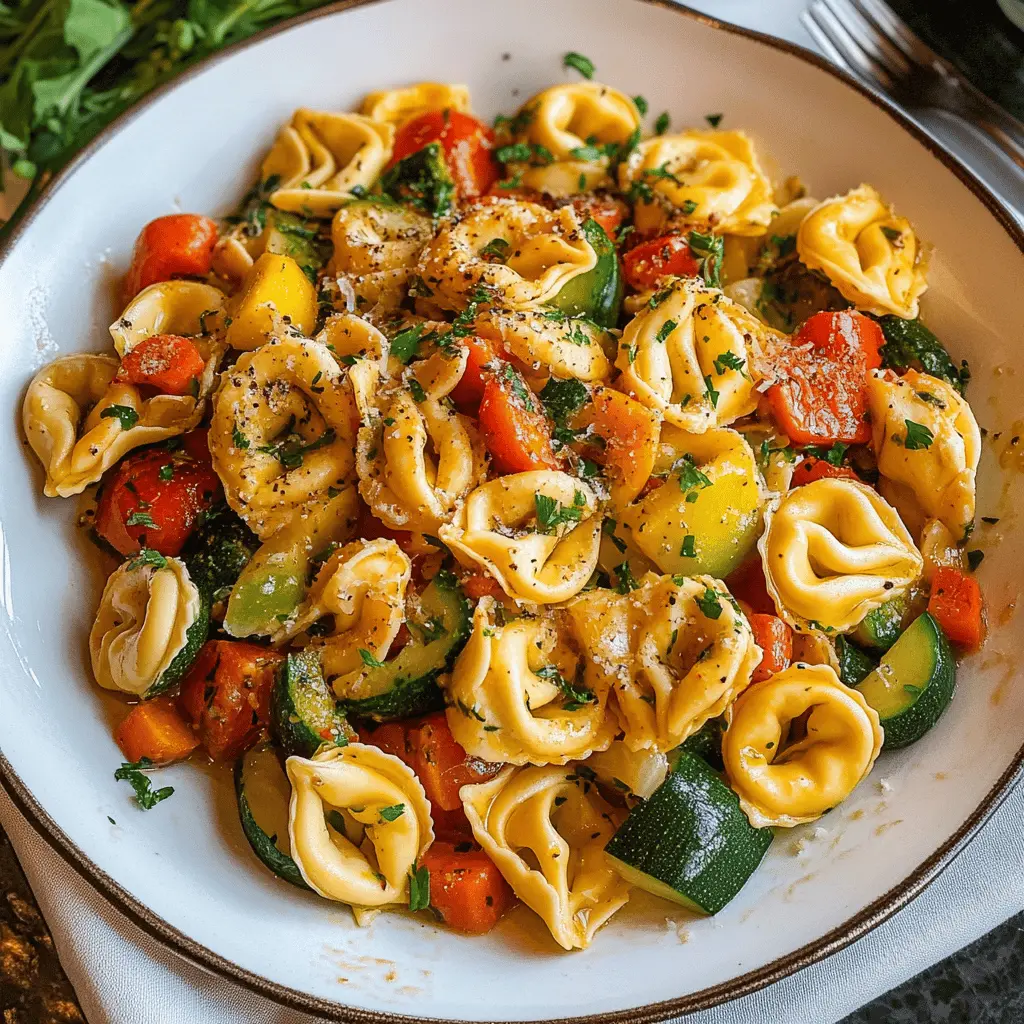 Easy Tortellini With Sautéed Veggies