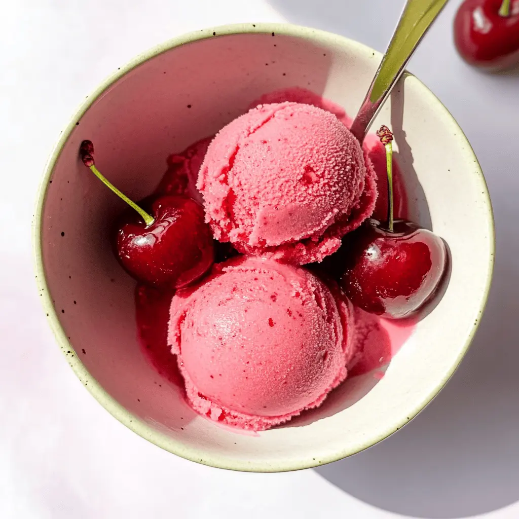 Easy Fresh Cherry Sorbet Recipe