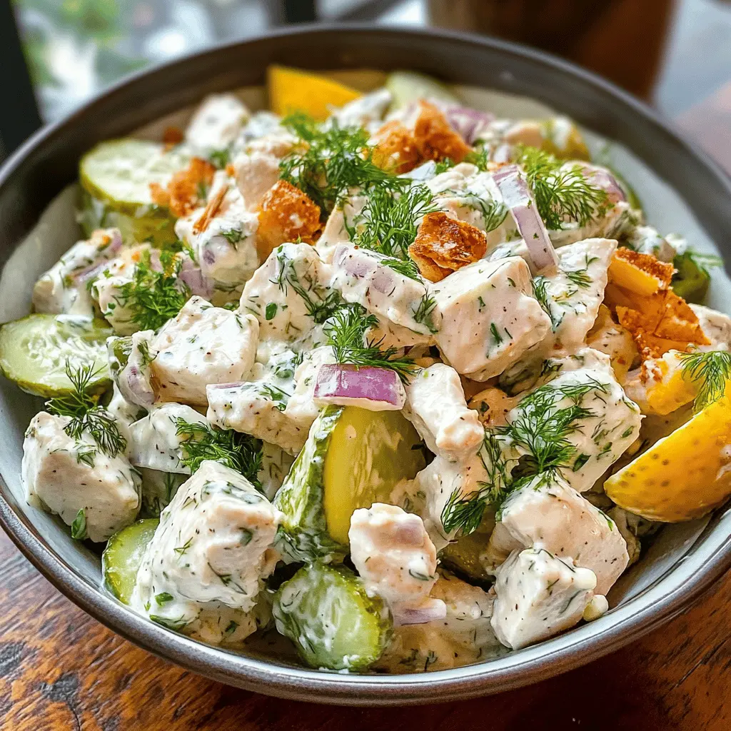 Easy Dill Pickle Chicken Salad Recipe
