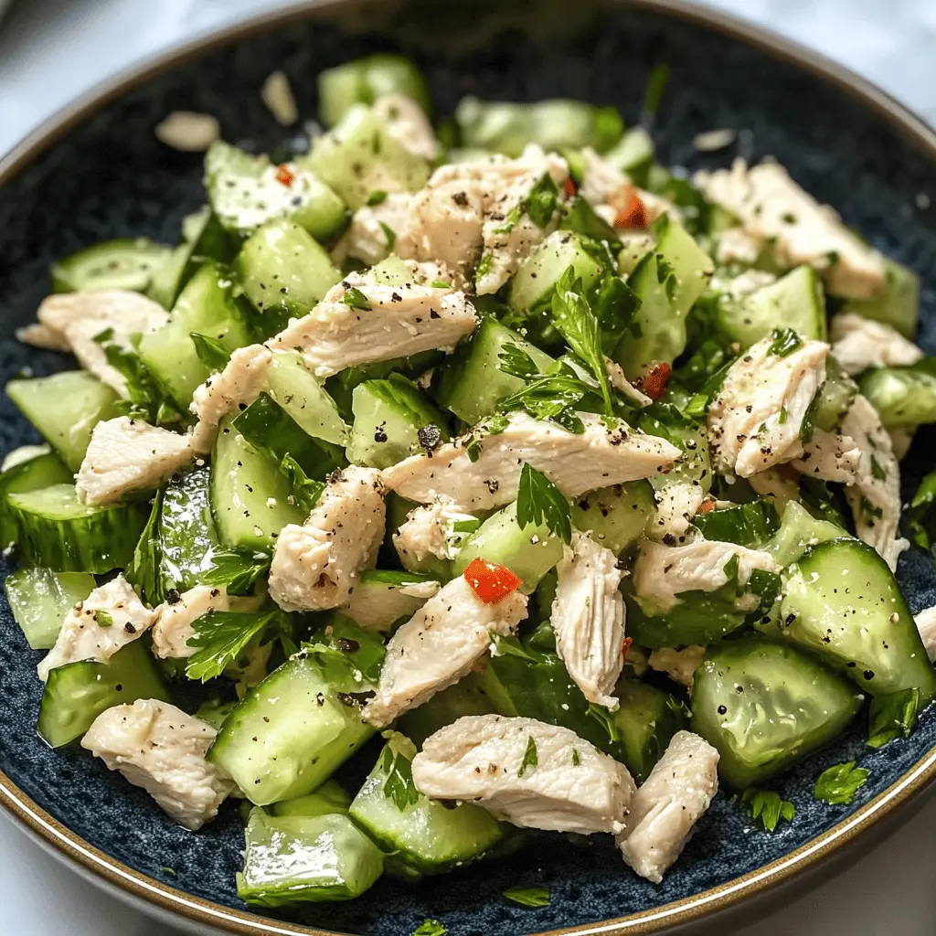 Easy Fresh Cucumber Chicken Salad Recipe
