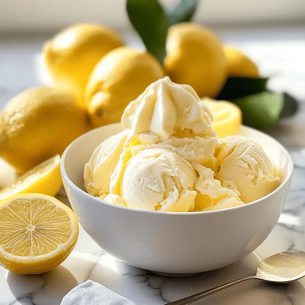 Easy Creamy Lemon Ice Cream Recipe