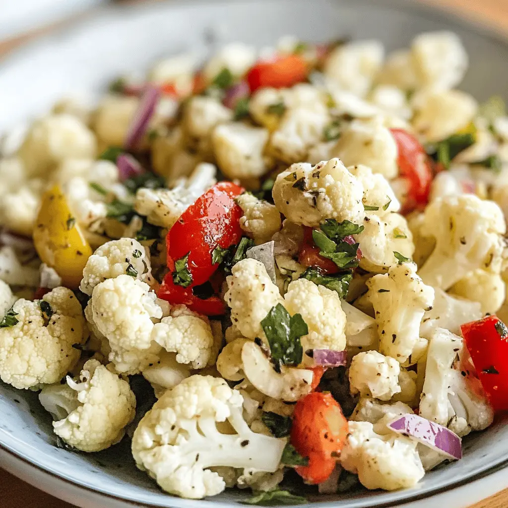 Easy Marinated Cauliflower Salad Recipe