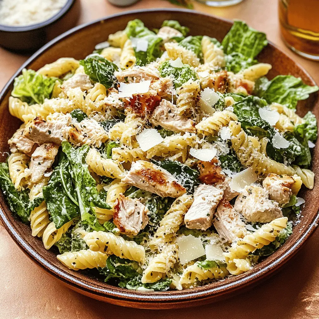 Easy Chicken Caesar Pasta Salad Recipe