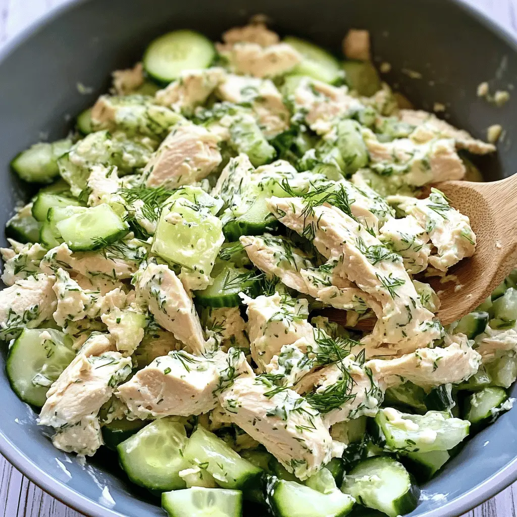 Easy Cucumber Dill Greek Yogurt Chicken Salad