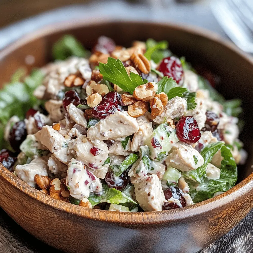 Easy Cranberry Walnut Chicken Salad Recipe