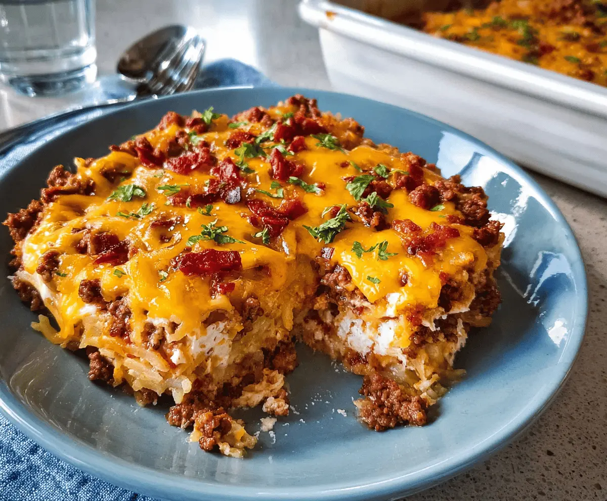 Easy Cheesy Hamburger Casserole Recipe