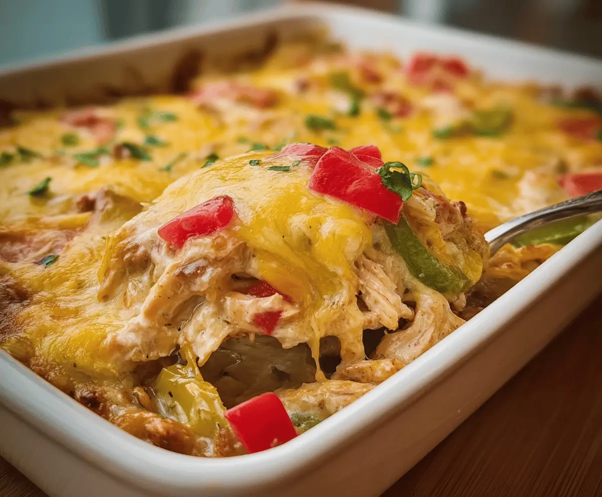 Easy Chicken Fajita Casserole Recipe