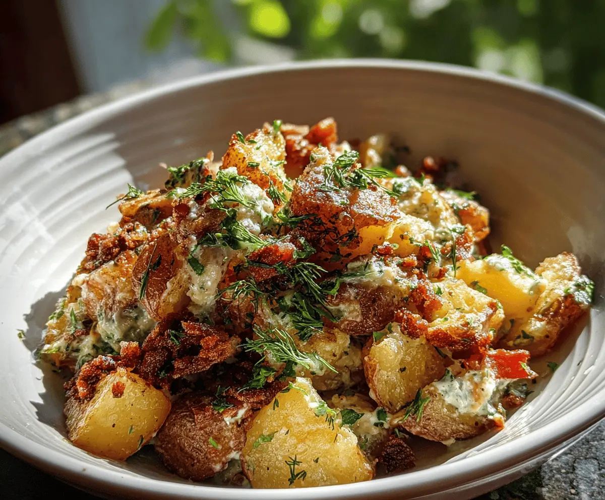 Easy Crispy Smashed Potato Salad Recipe
