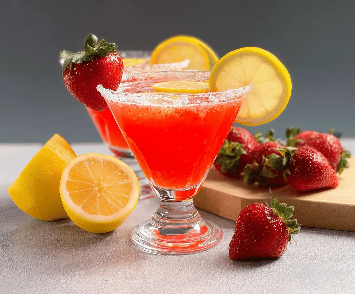 Refreshing Strawberry Lemon Drop Martini Recipe