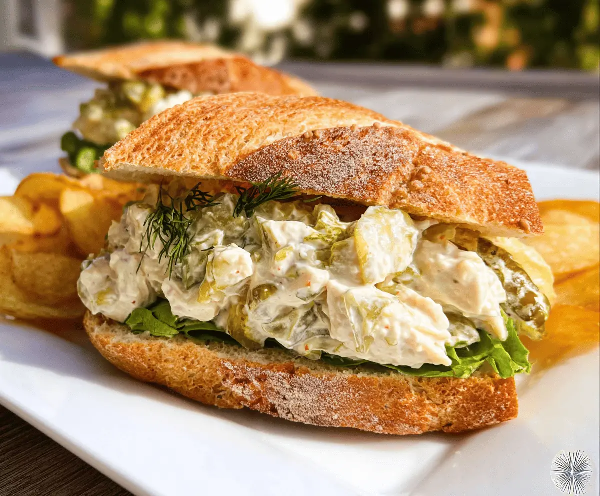 Easy Dill Pickle Chicken Salad Sandwiches