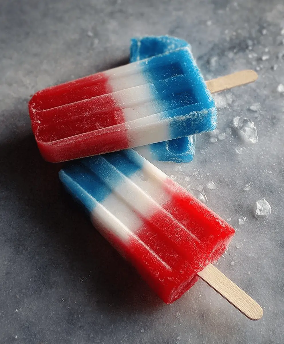 Easy Red White and Blue Summer Popsicles