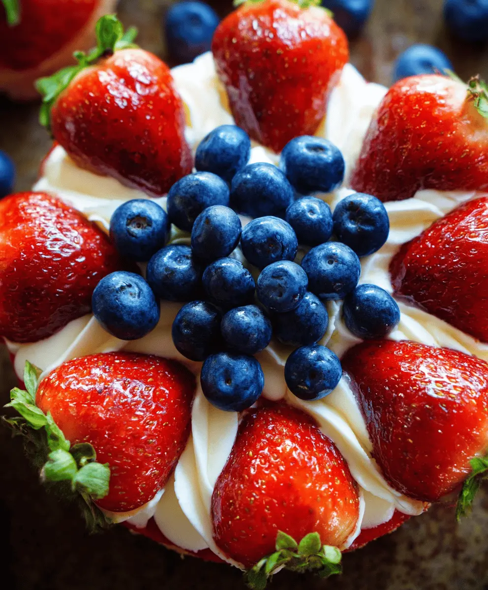 Easy Red White and Blue Cheesecake Strawberries