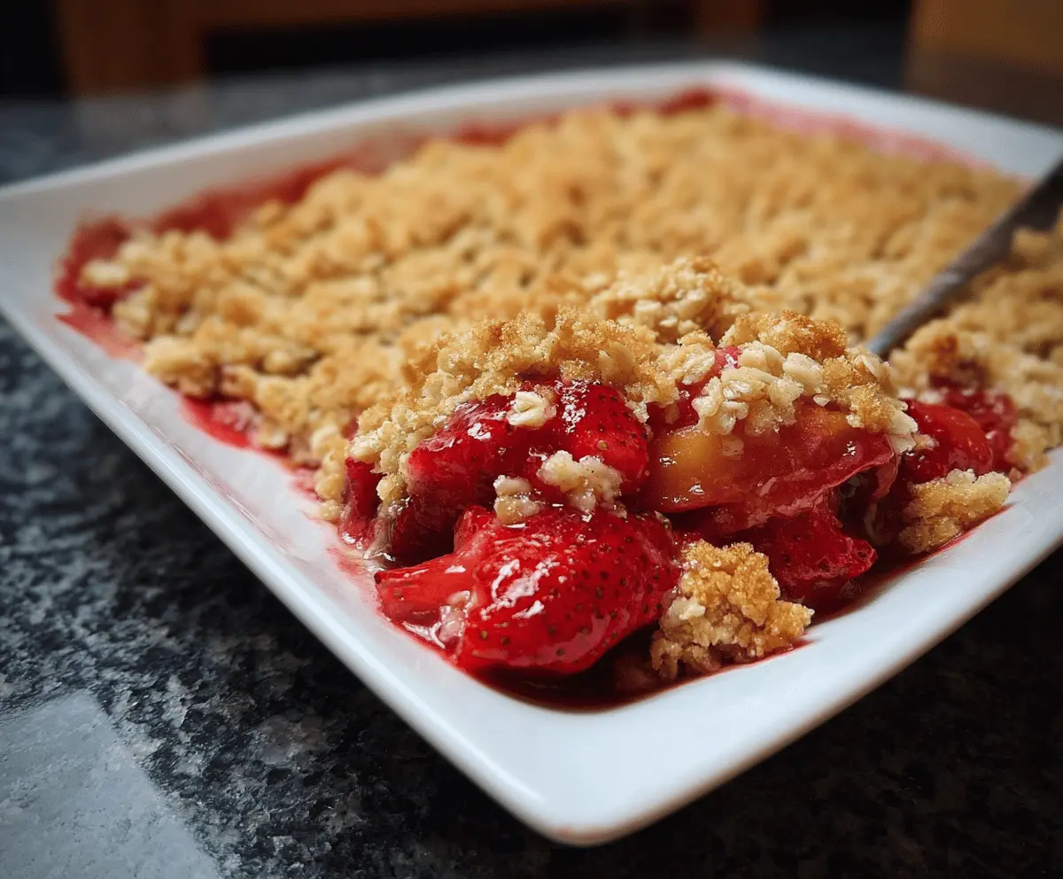 Easy Strawberry Peach Crisp Recipe