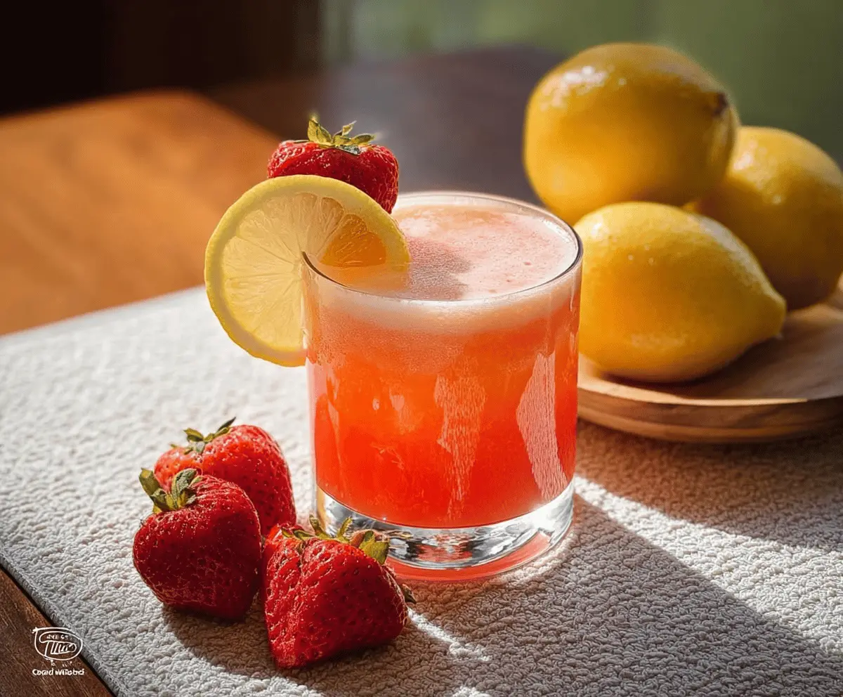 Refreshing Strawberry Lemonade Whiskey Sour Recipe