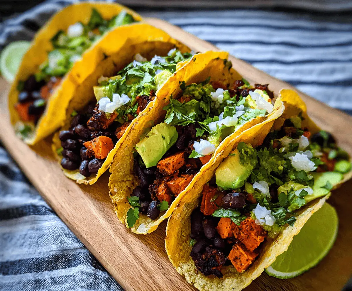 Healthy Black Bean Sweet Potato Tacos Recipe