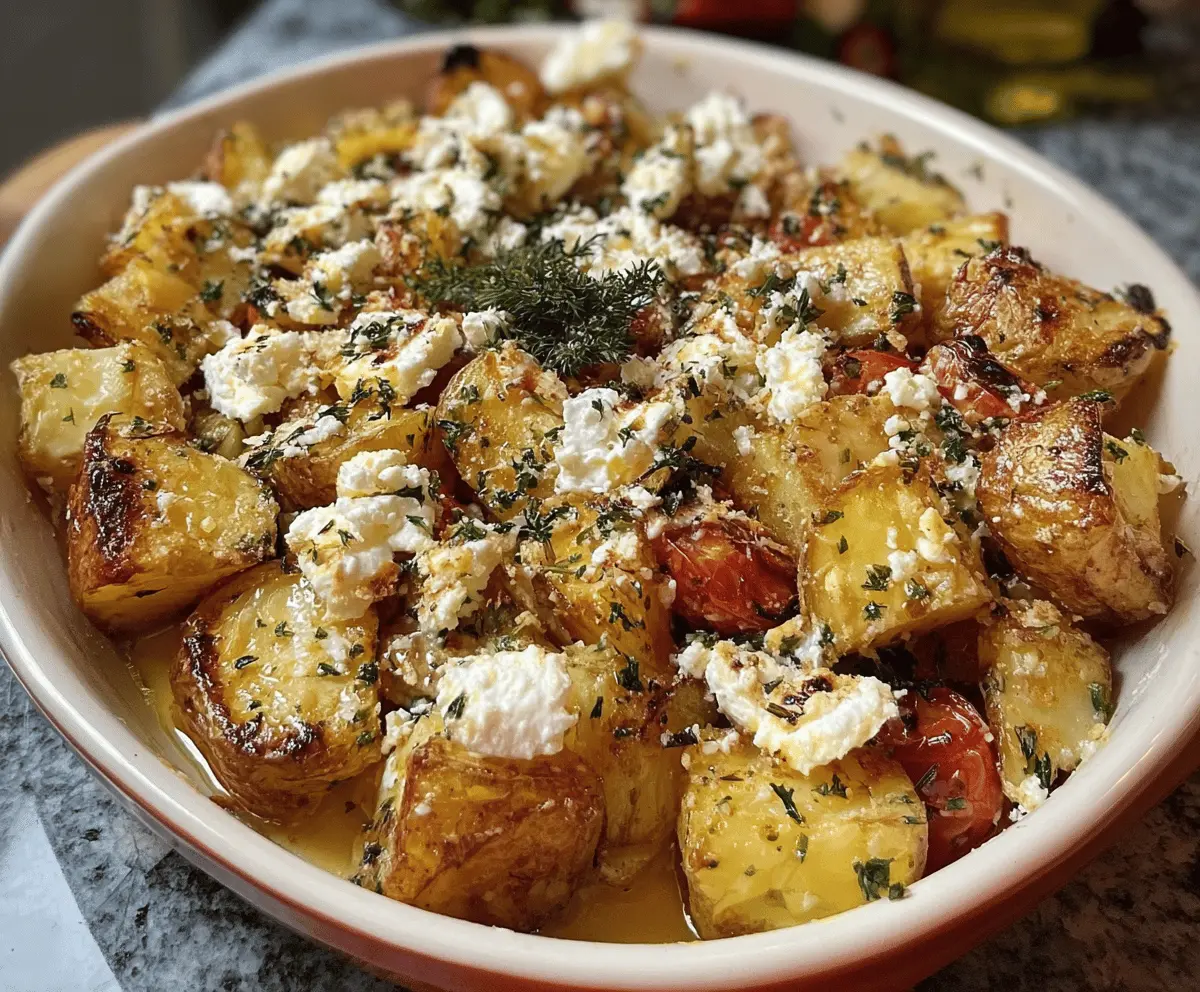 Easy Baked Feta Potatoes with Crispy Edges