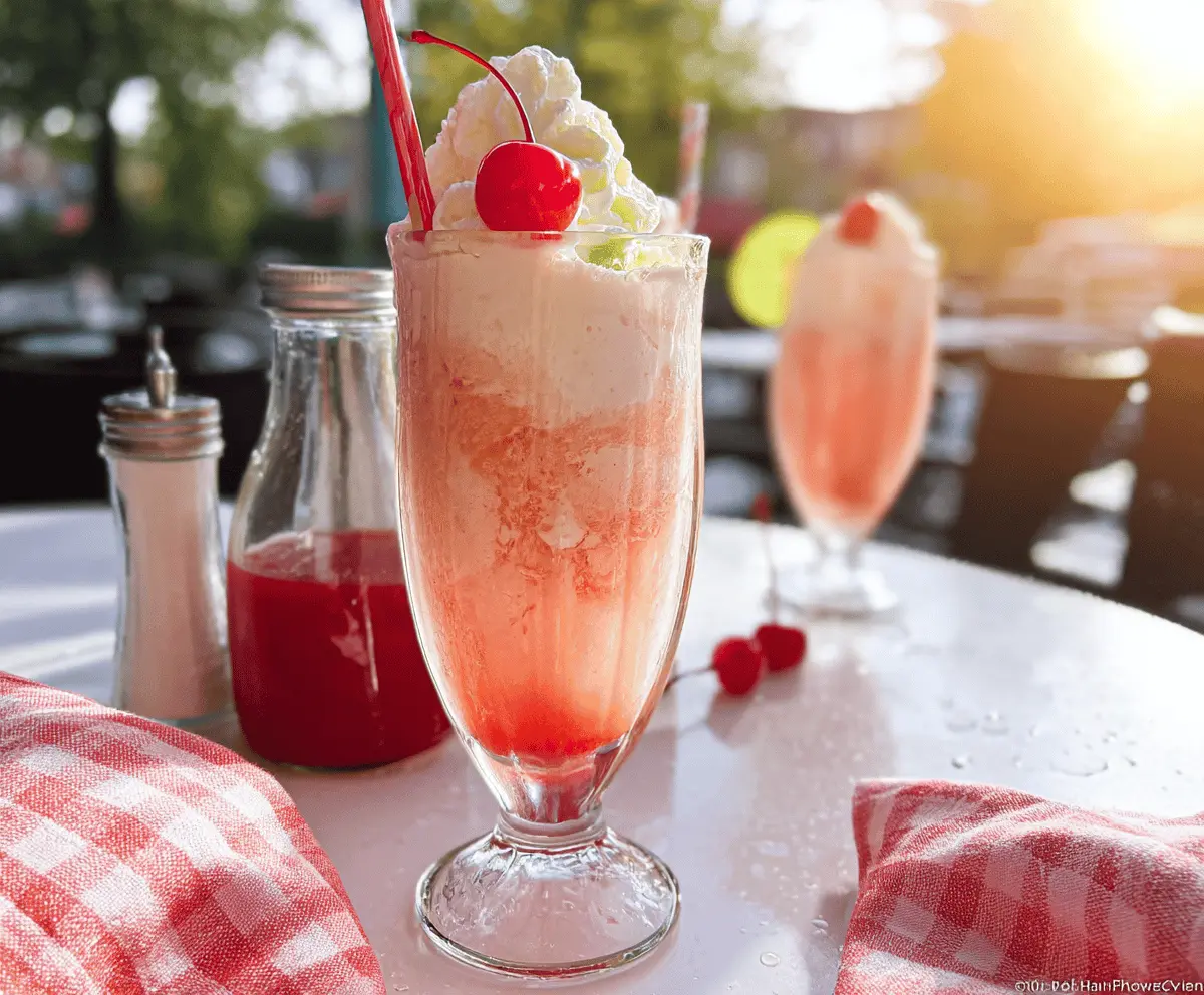 Easy Shirley Temple Ice Cream Float Recipe