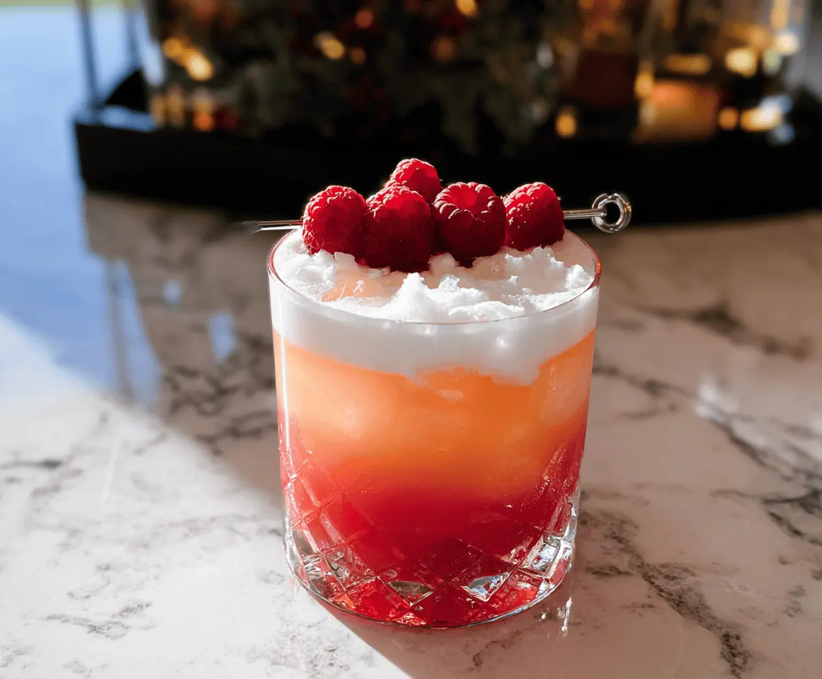 Easy Raspberry Vodka Sour Cocktail Recipe
