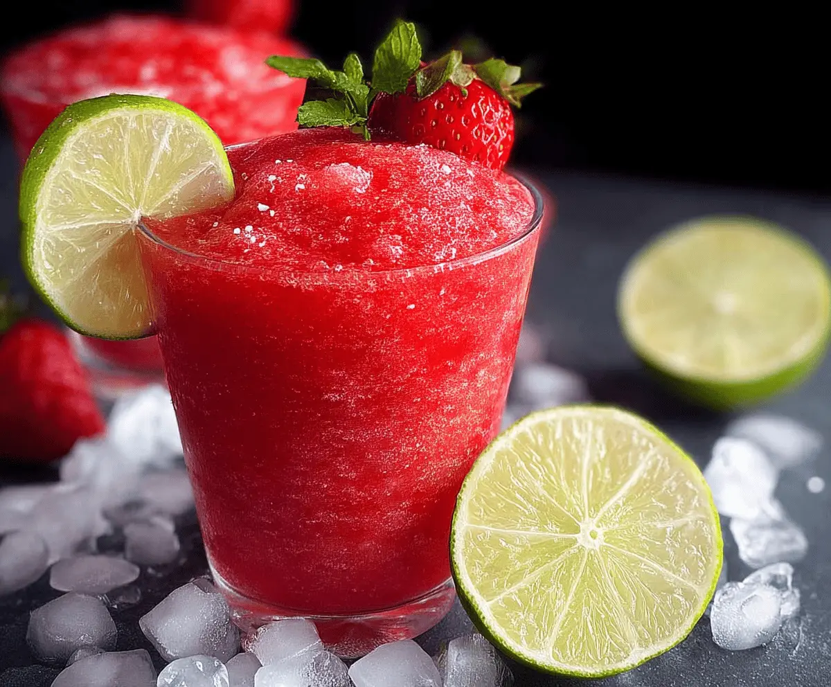 Refreshing Strawberry Lime Slush Recipe