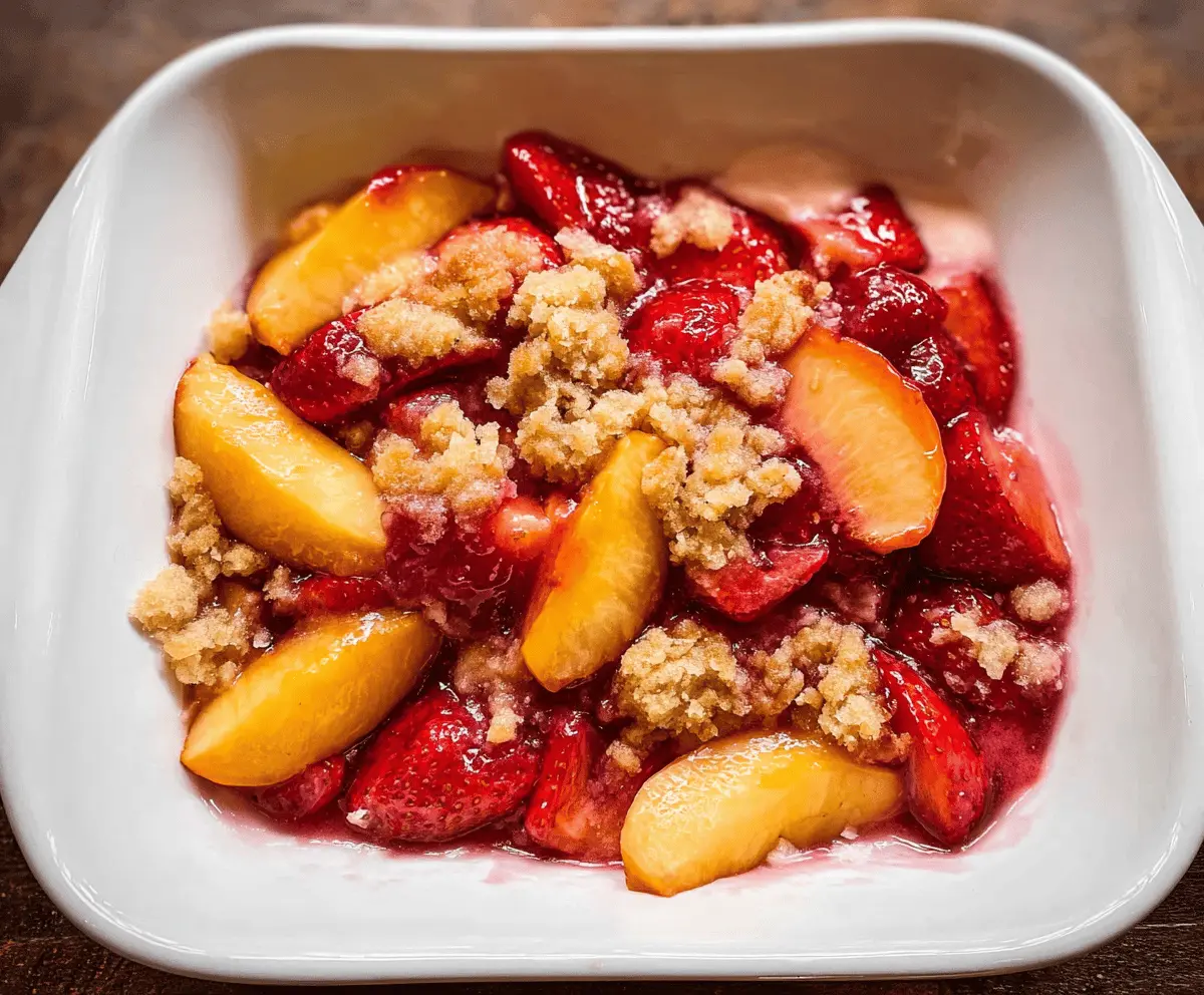 Easy Strawberry Peach Crumble Recipe